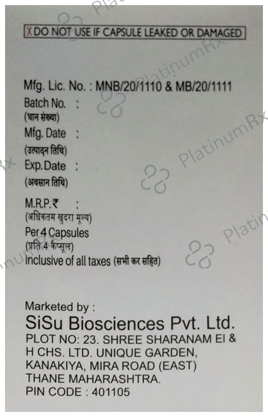 Disu D3 60000IU Softgel Capsule 4s