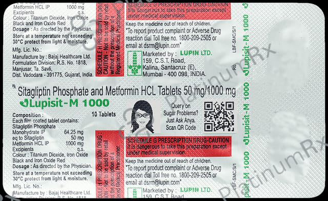 Lupisit M 50mg/1000mg Tablet