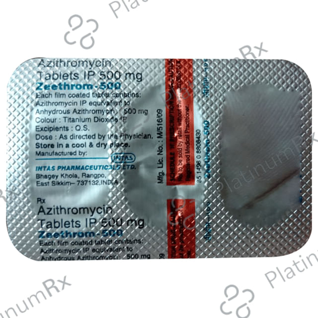 Zeethrom 500mg Tablet 3s