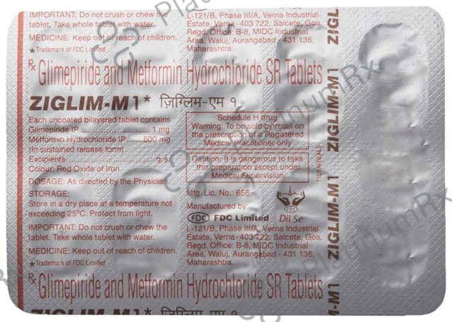 Ziglim M1 1/500mg Tablet PR 10s