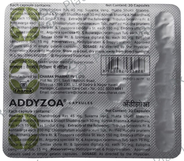 Charak Addyzoa Capsule 20s