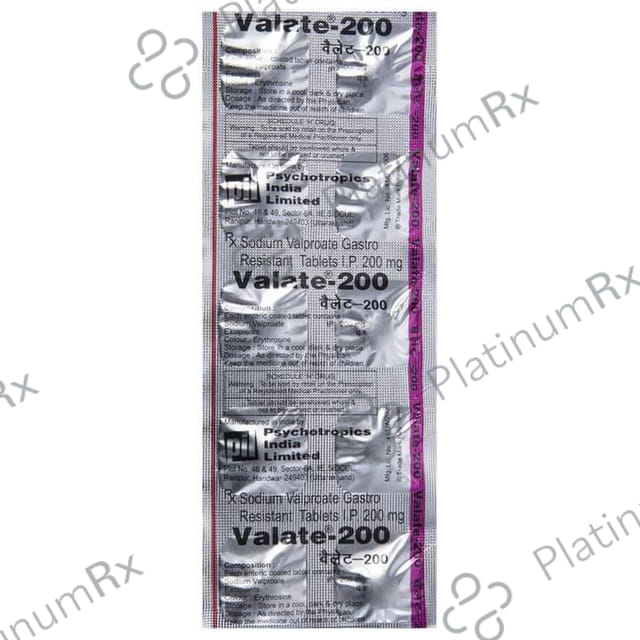 Valate 200mg Tablet 10s
