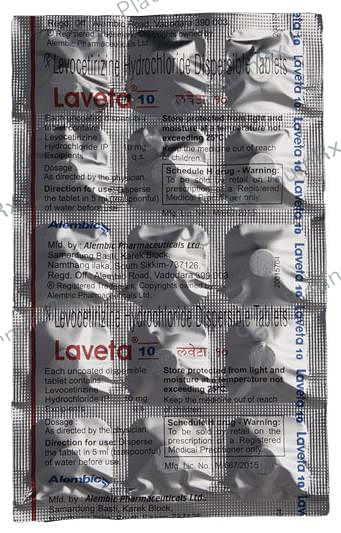 Laveta 10mg Tablet DT 15s
