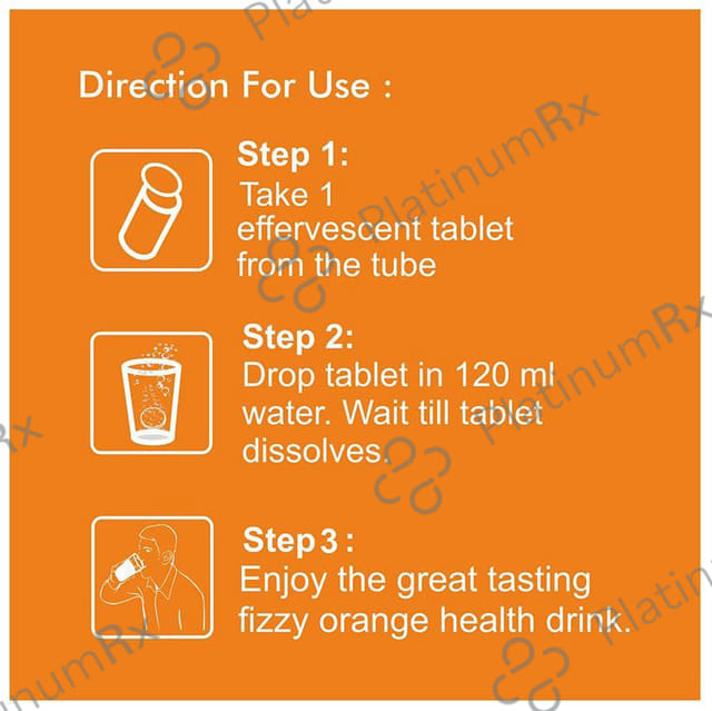 Bhumija Lifesciences Life Fiz Vitamin C 1000mg Orange Effervescent Tablet