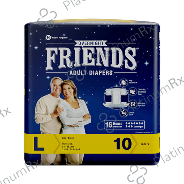 Friends Overnight Adult Diaper Large 10s