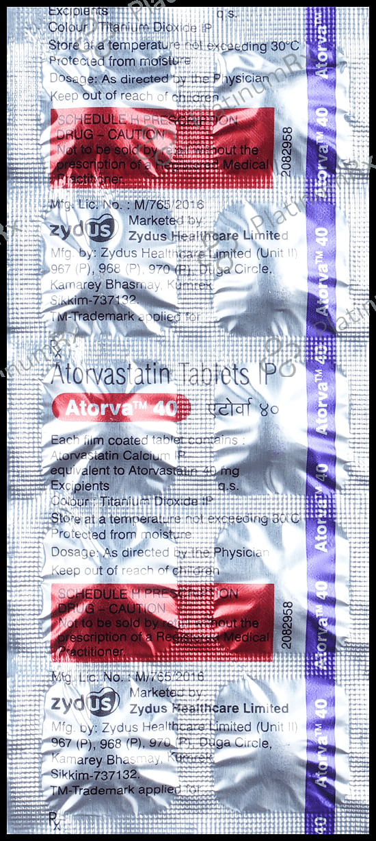 Atorva 40mg Tablet 10s