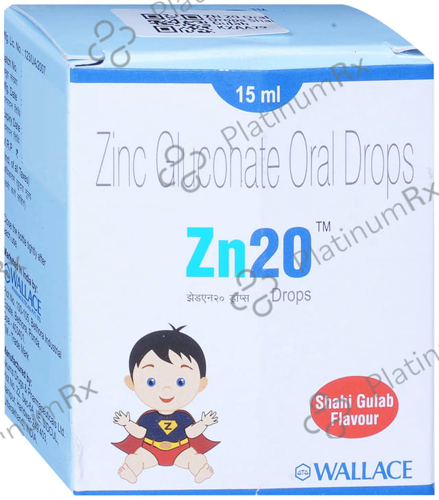 ZN 20mg Shahi Gulab Flavour Oral Drops 15ml