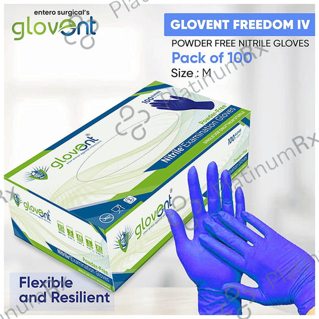 Glovent Nitrile Examination Gloves Powder Free Medium