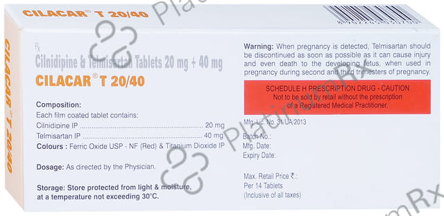 Cilacar T 20/40mg Tablet 14s