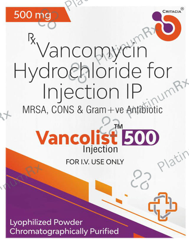 Vancolist 500mg Injection 1s