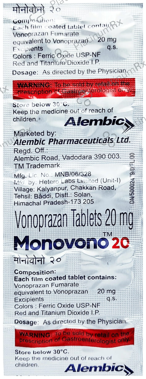 Monovono 20mg Tablet 10s