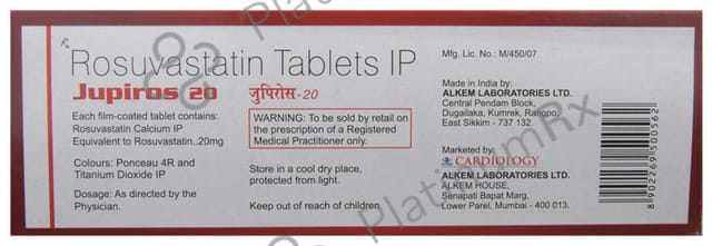 Jupiros 20mg Tablet 15s