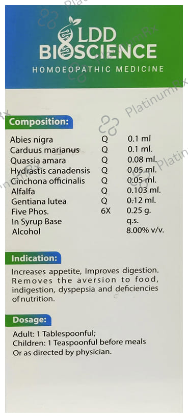 LDD Bioscience LDD Appetiser Syrup 450 ml