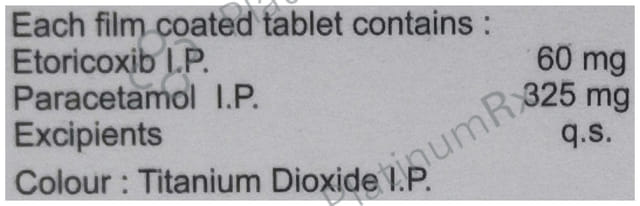 Zycoxia P 60/325mg Tablet 10s