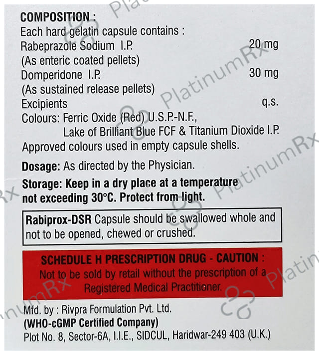 Rabiprox D 30mg/20mg Capsule SR