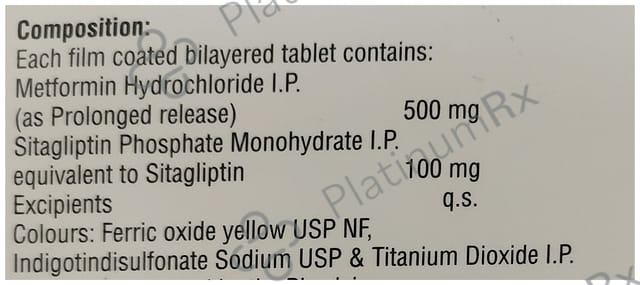 Sitazit M ER 500/100mg Tablet 10s