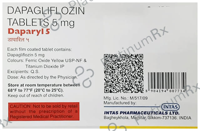Daparyl 5mg Tablet 15s
