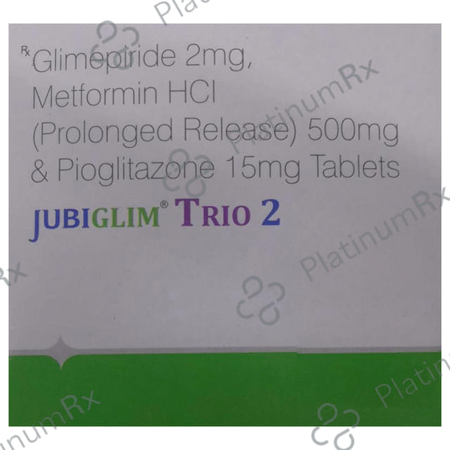 Jubiglim Trio 2 2/500/15mg Tablet PR 10s