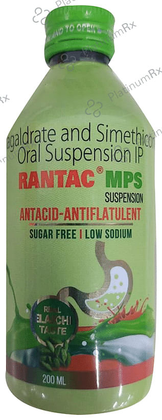 Rantac MPS 20/400mg Elaichi Oral Suspension 200ml