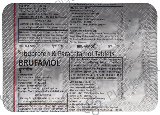 Brufamol 400/325mg Tablet 10s