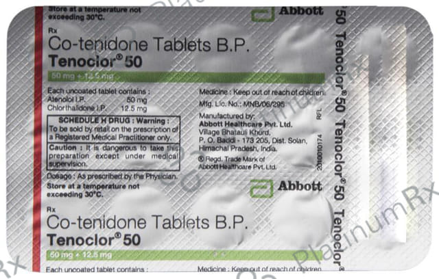 Tenoclor 50/12.5mg Tablet 15s
