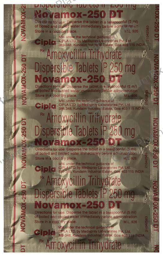 Novamox DT 250mg Tablet 15s