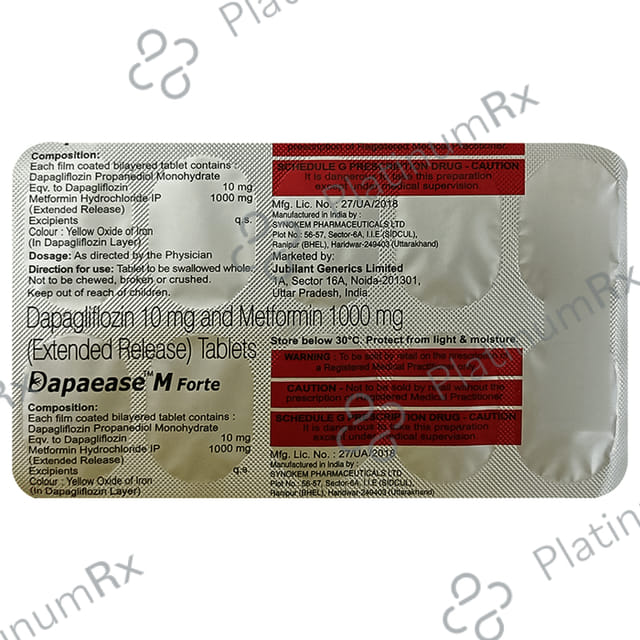Dapaease M Forte Tablet ER