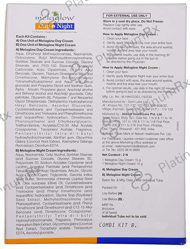 Melaglow Day & Night Cream Combipack 1Kit