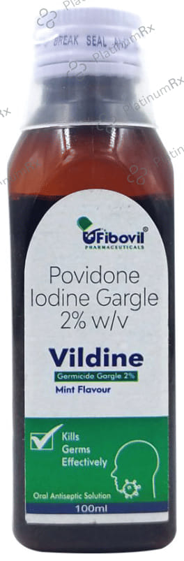 Vildine 2% Mint Flavour Germicide Gargle 100ml