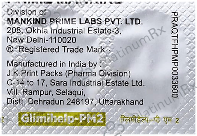Glimihelp PM 2/500/15mg Tablet 15s