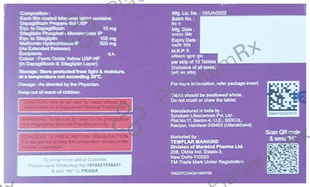 Justoza SM 10/100/500mg Tablet 10s