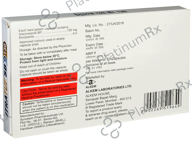 Itratuf SB 130mg Capsule 10s