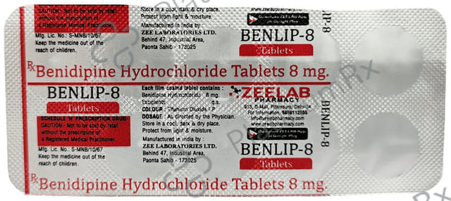 Benlip 8mg Tablet 10s