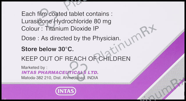 Lurasid 80mg Tablet 10s