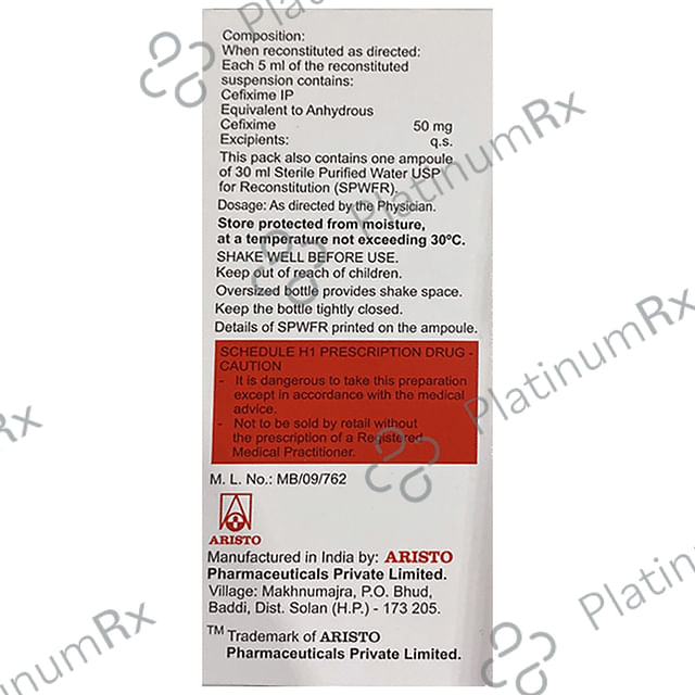 Maxicef O 50mg Oral Suspension 30ml
