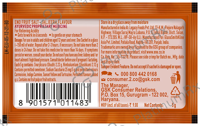 Eno Flavour Jaljeera Powder 5gm