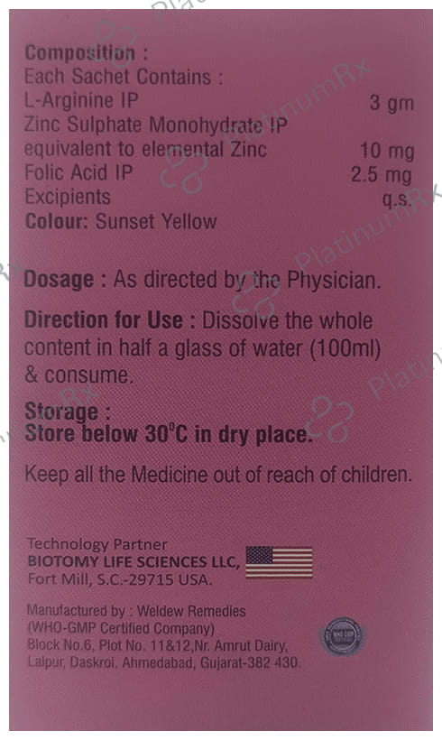 Argibiz Plus Sachet Orange Sugar Free