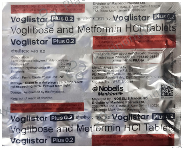 Voglistar Plus 0.2/500mg Tablet 15s