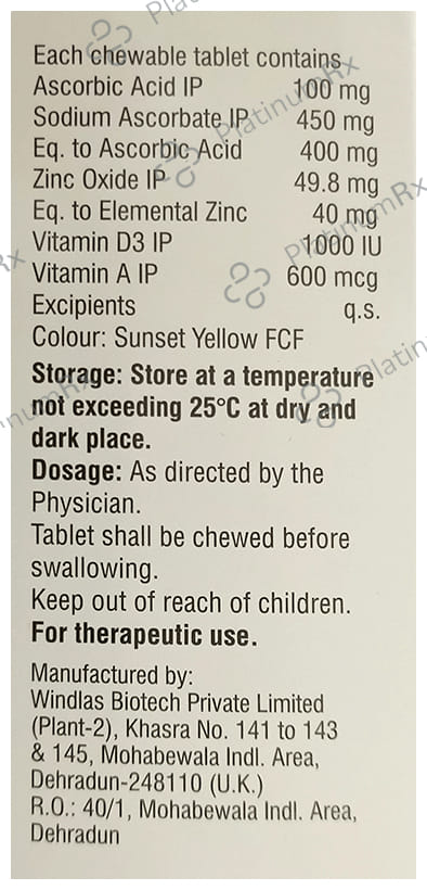 Zac-D Chewable Tablet