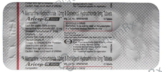 Aricep M Forte 5/10mg Tablet 10s