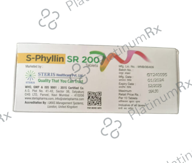 S Phyllin SR 200mg Tablet 10s