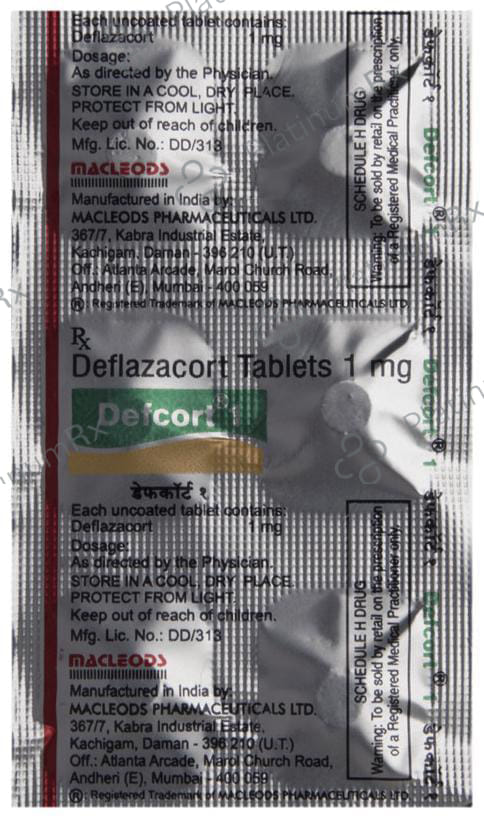 Defcort 1mg Tablet 6s