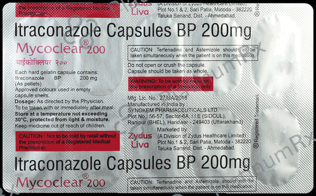 Mycoclear 200mg Capsule 10s