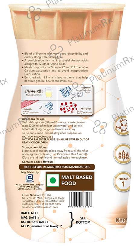 Evexia Provexia Vanilla Flavour Powder 500gm