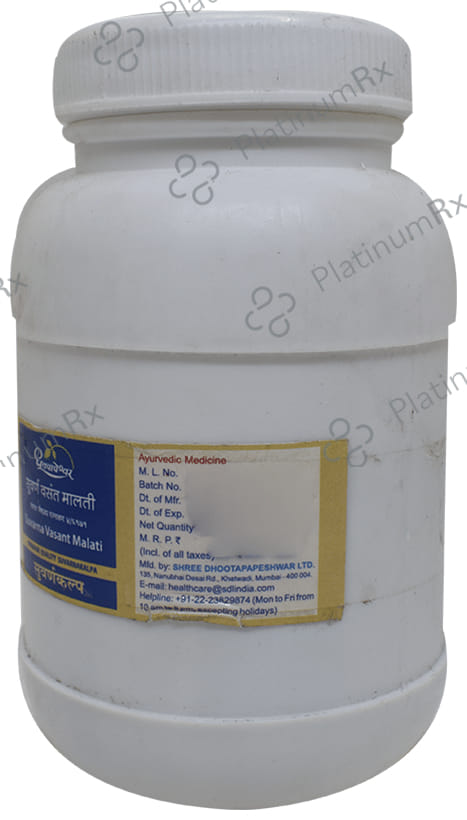 Dhootapapeshwar Svarna Vasant Malati Premium Quality Suvarnakalpa Tablet