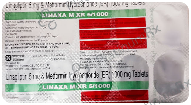 Linaxa M 1000mg/5mg Tablet XR 10s