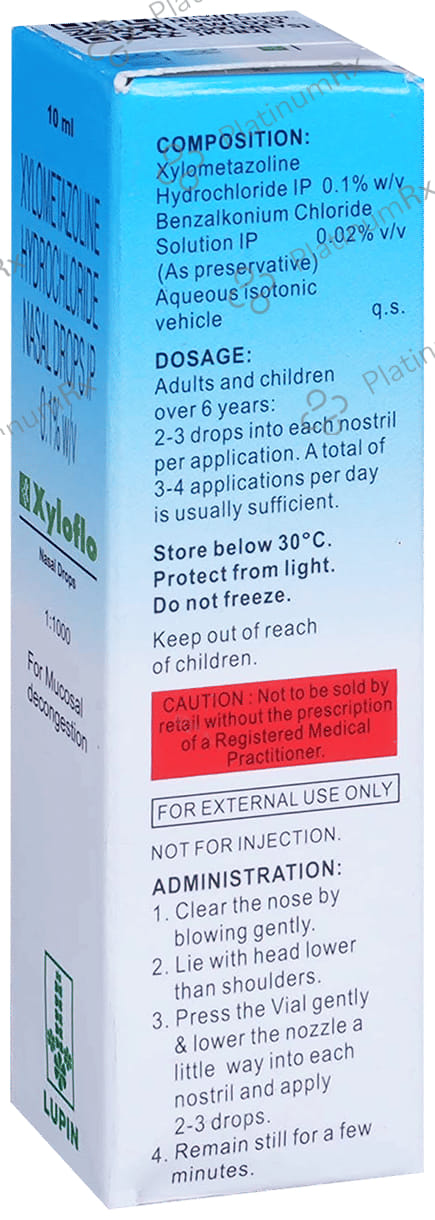 Xyloflo 0.1% Nasal Drops 10ml