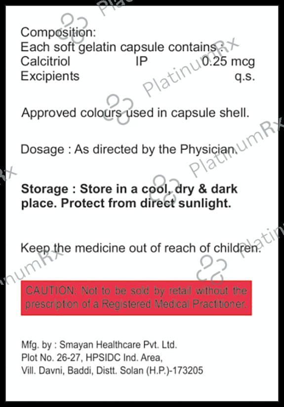 Calcilol 0.25mg Softgel Capsule 10s