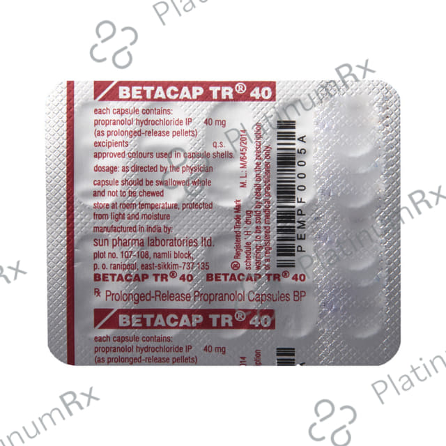 Betacap TR 40mg Capsule PR 10s