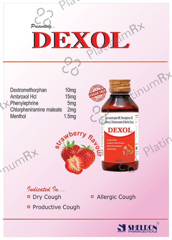 Dexol Syrup Sugar Free Strawberry